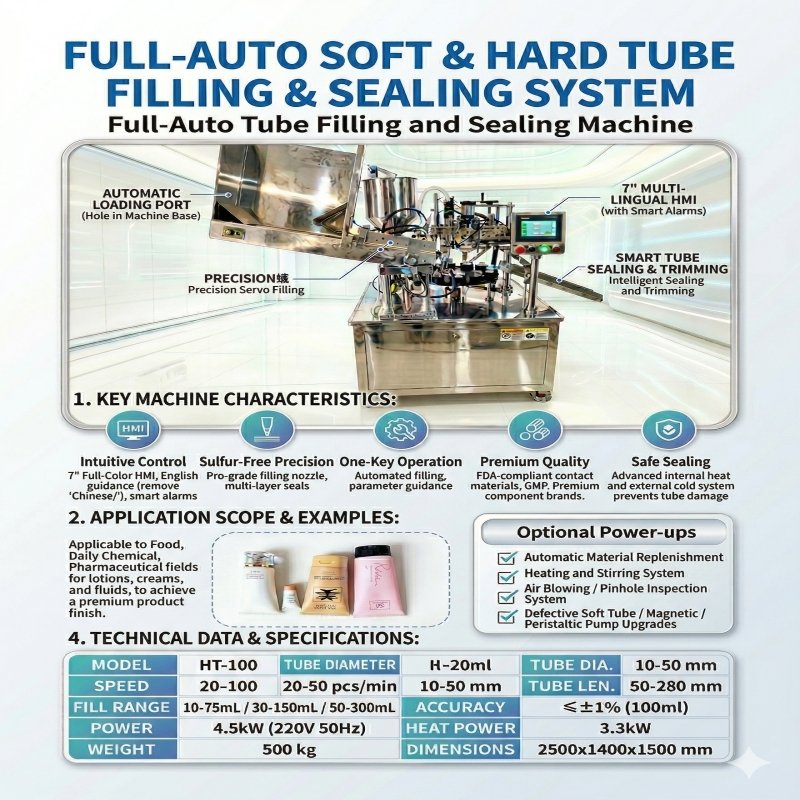 Tube Filling and Sealing Machine